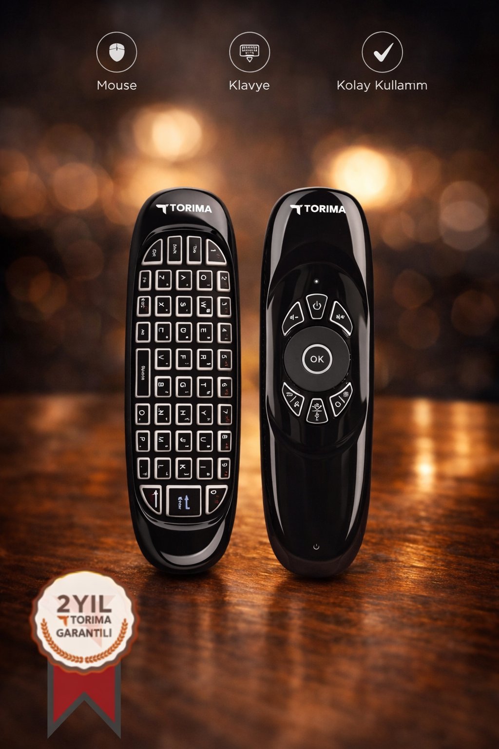 Torima K-02 Android Akıllı Tv İçin 2.4g Uzaktan Kumandalı Mini Klavyesi