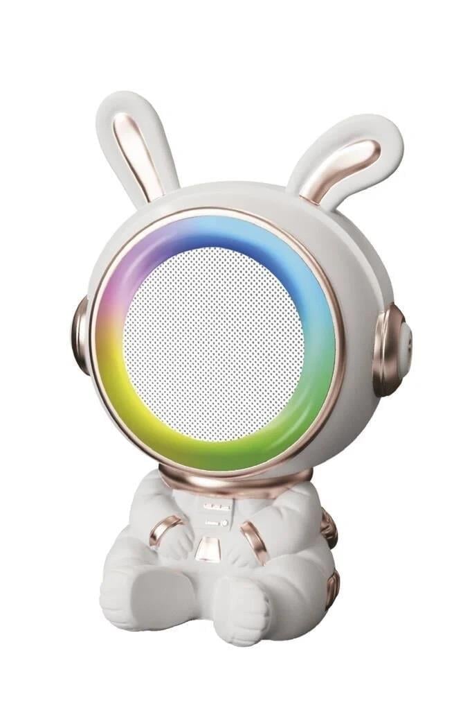 Torima KIDMIC-05 Bluetooth Hoparlör Rgb Işıklı Mikrofonlu Karaoke Tavşan Figürlü Speaker Beyaz