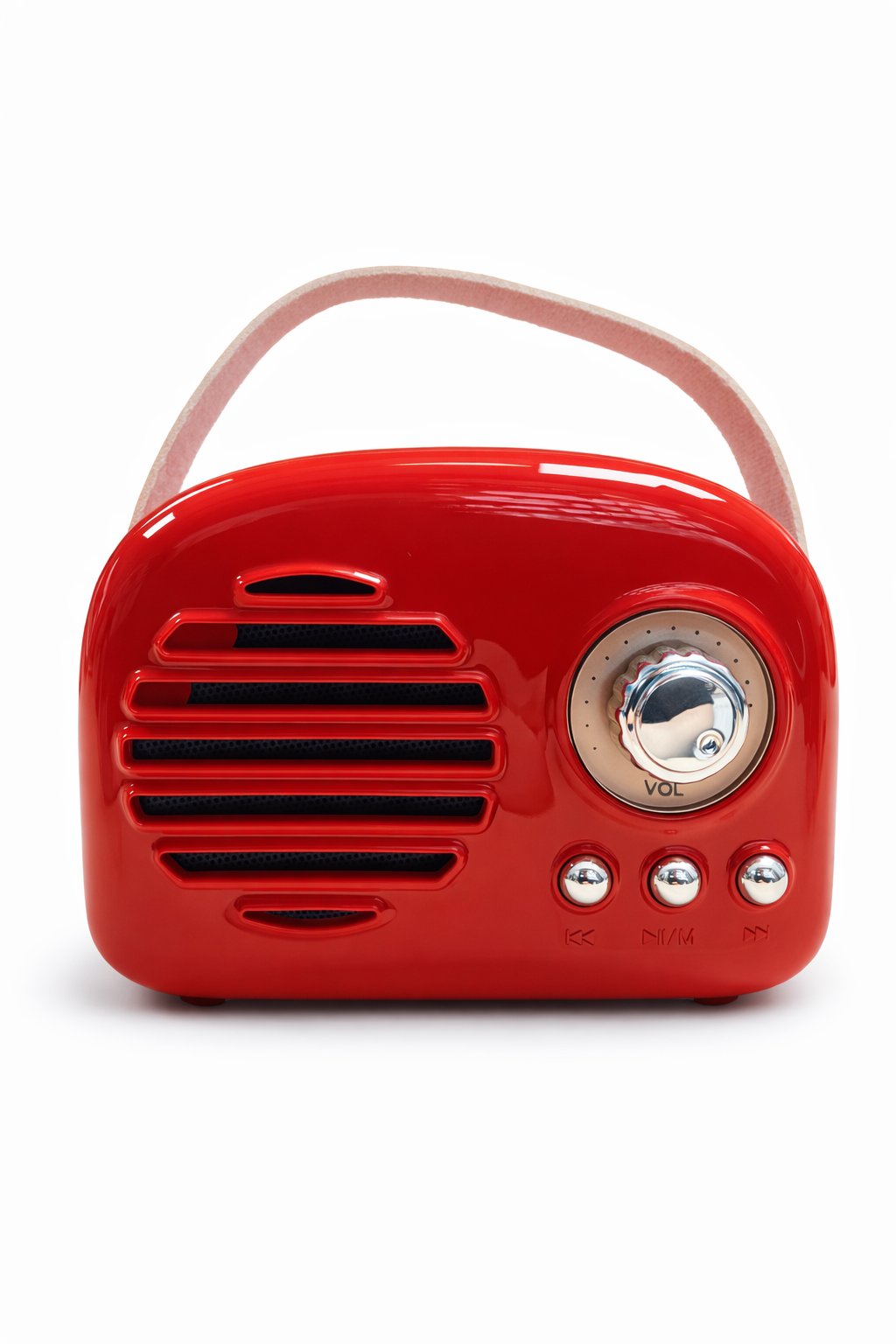 Torima KTS-1682 Retro Bluetooth Hoparlör FM Radyo USB Şarjlı Taşınabilir Kırmızı