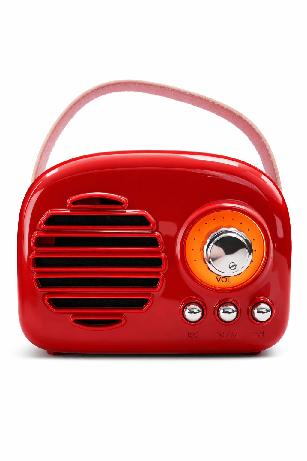 Torima KTS-1682 Retro Bluetooth Hoparlör FM Radyo USB Şarjlı Taşınabilir Kırmızı