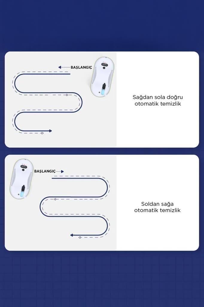 Torima S9 Beyaz Su Püskürtmeli Uzaktan Kumandalı Cam Pencere Temizleme Robotu