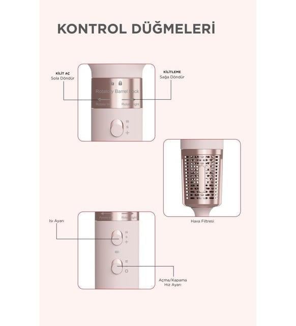 TORIMA THD-01 PINK 7IN1  MULTI STYLER AIRWRAP