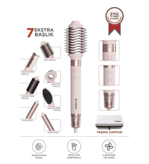 TORIMA THD-01 PINK 7IN1  MULTI STYLER AIRWRAP