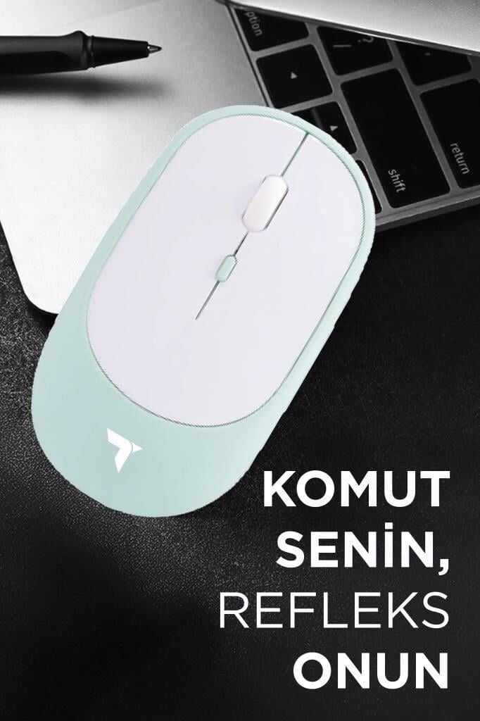 Torima TM-16 Kablosuz Çift Modlu Sessiz Mouse Fare Mavi