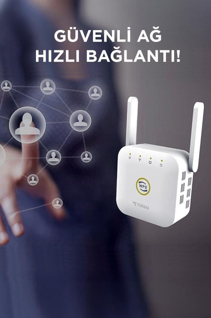 Torima WR-25 Wifi Sinyal Yakınlaştırıcı Güçlendirici Router 300Mbps