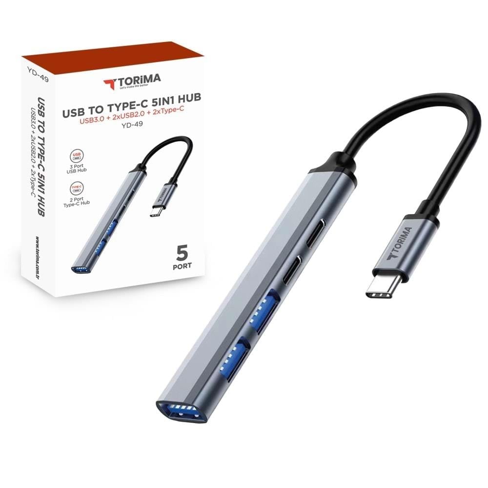 Torima YD-49 5 IN 1 Type-c Metal Çoğaltıcı