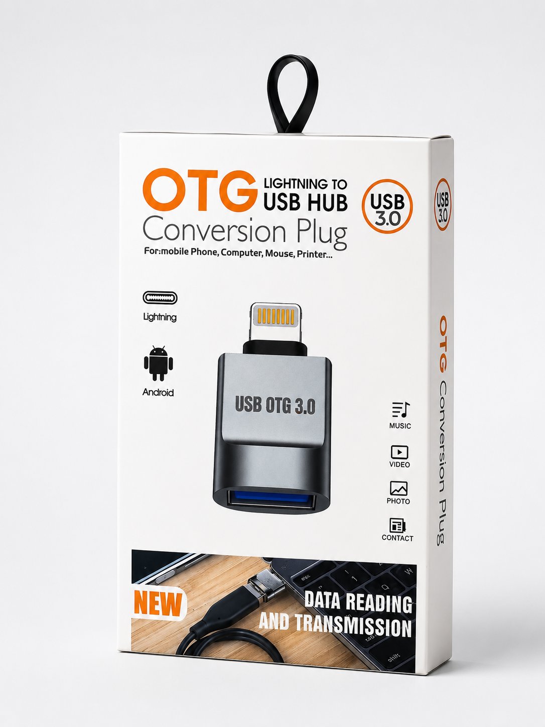 USB 3.0 OTG iPhone USB Dönüştürücü – Lightning to USB Adaptör, Hızlı Veri Aktarımı, Flash Disk & Klavye Destekli