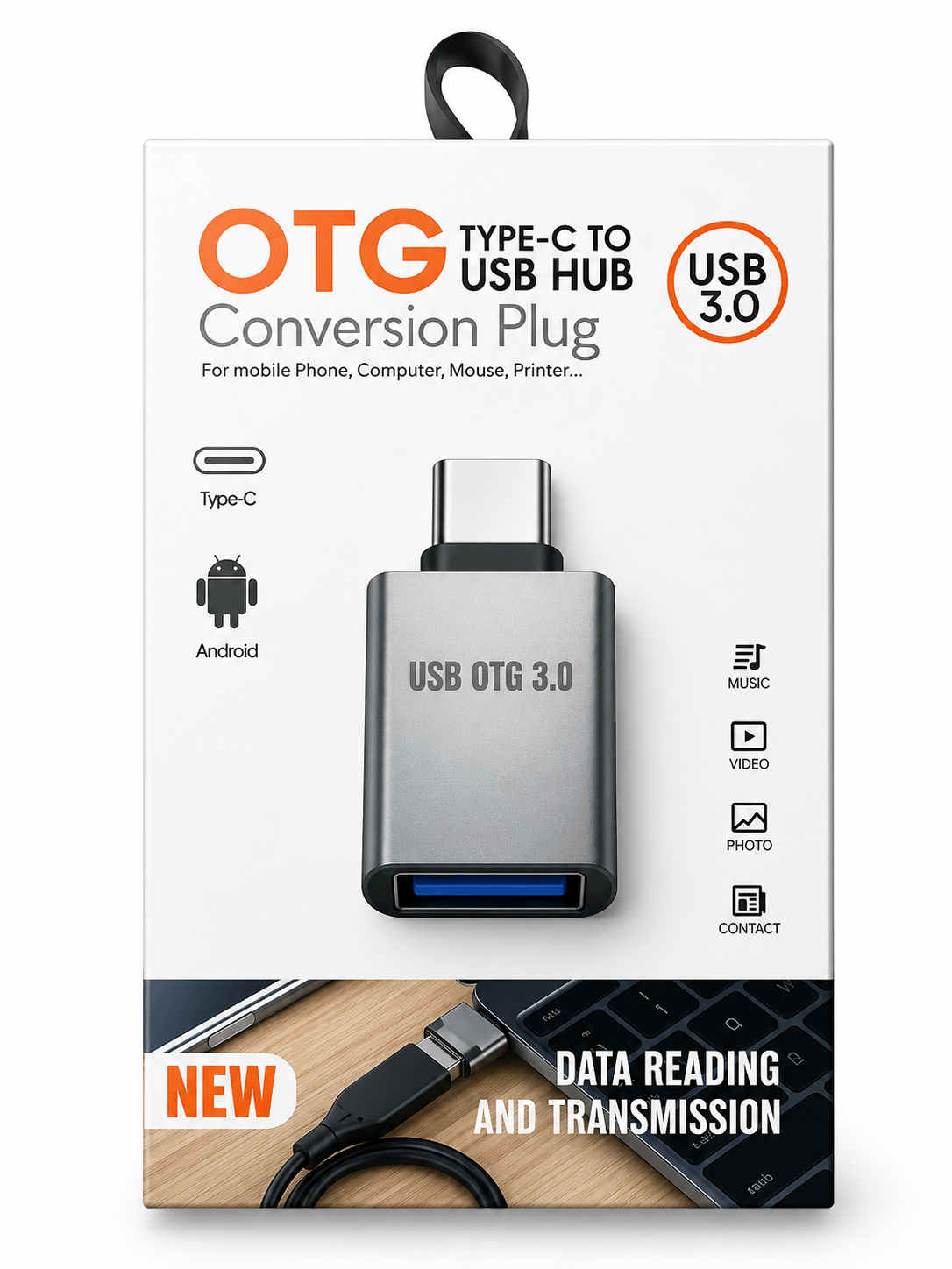 USB 3.0 OTG iPhone USB Dönüştürücü – Type-c to USB Adaptör, Hızlı Veri Aktarımı, Flash Disk & Klavye Destekli
