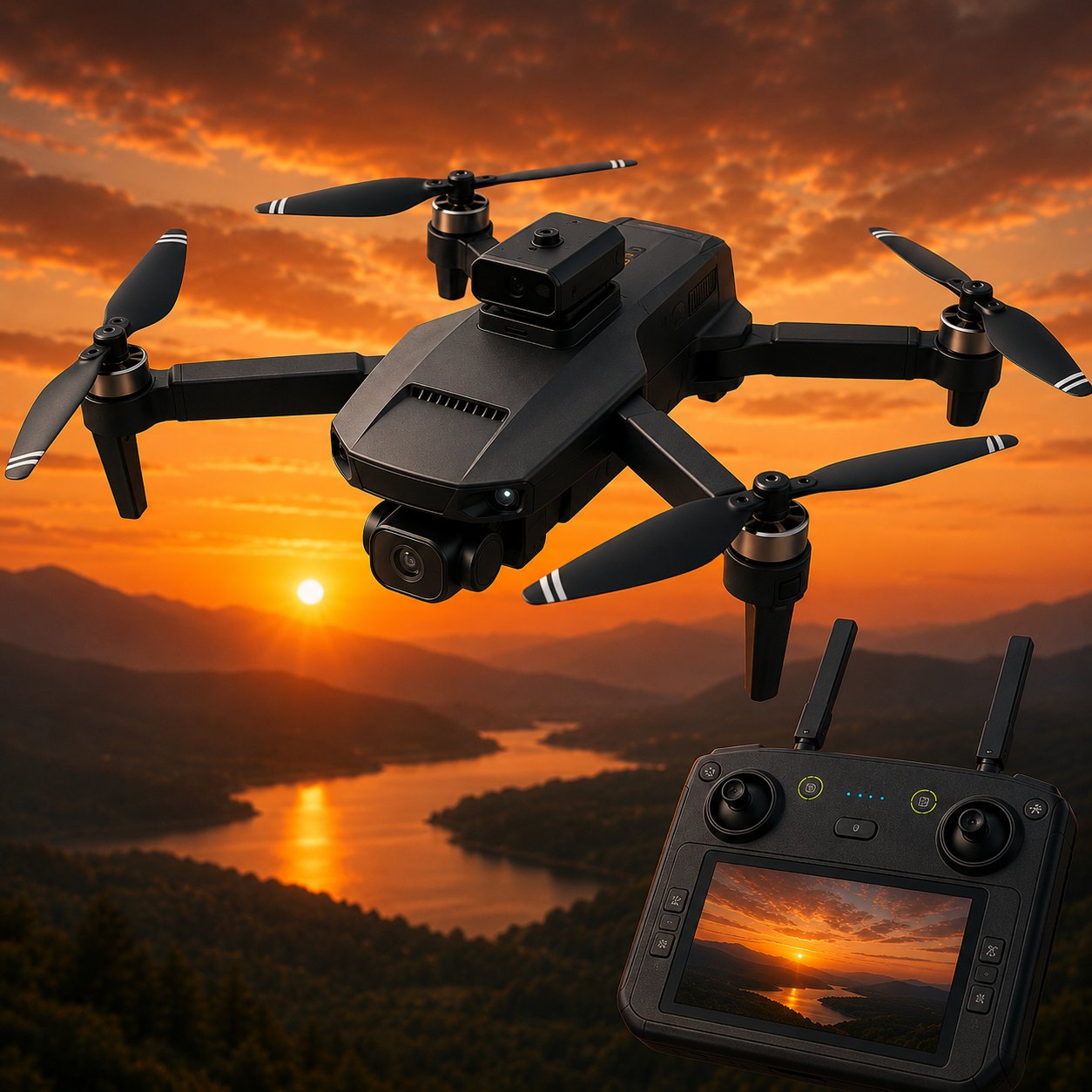 WBRC W9 Drone –  GPS Takip, Katlanabilir Tasarım, Uzun Menzil