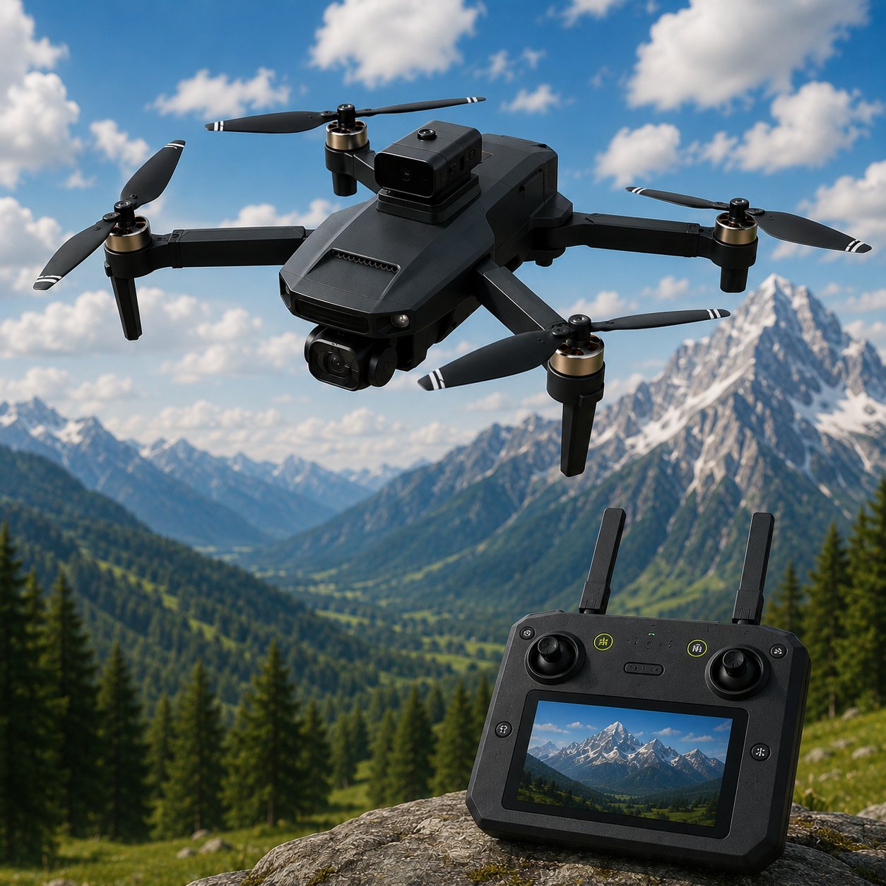 WBRC W9 Drone –  GPS Takip, Katlanabilir Tasarım, Uzun Menzil