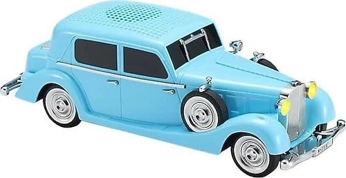 WS-1934 Nostaljik Araba Görünümlü Bluetooth,Hafıza Kartı,Usb Bellek,Aux Ve Radyo Destekli Hoparlör (MAVİ)