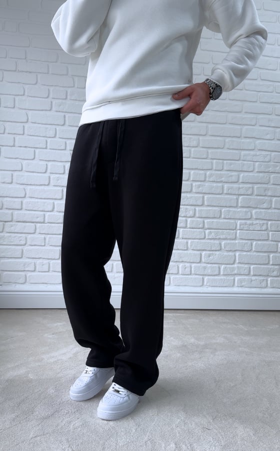 Premium Kalite Baggy Kalıp Eşofman Altı/ SİYAH - YKM03