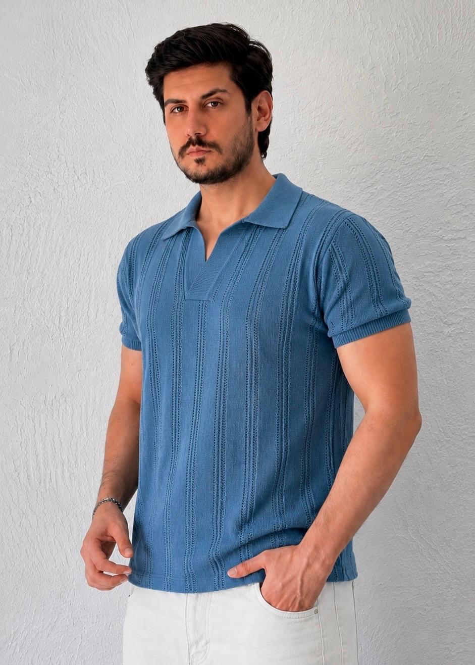Yeni Sezon Yüksek Kalite Örme Triko - Mavi / TRK01