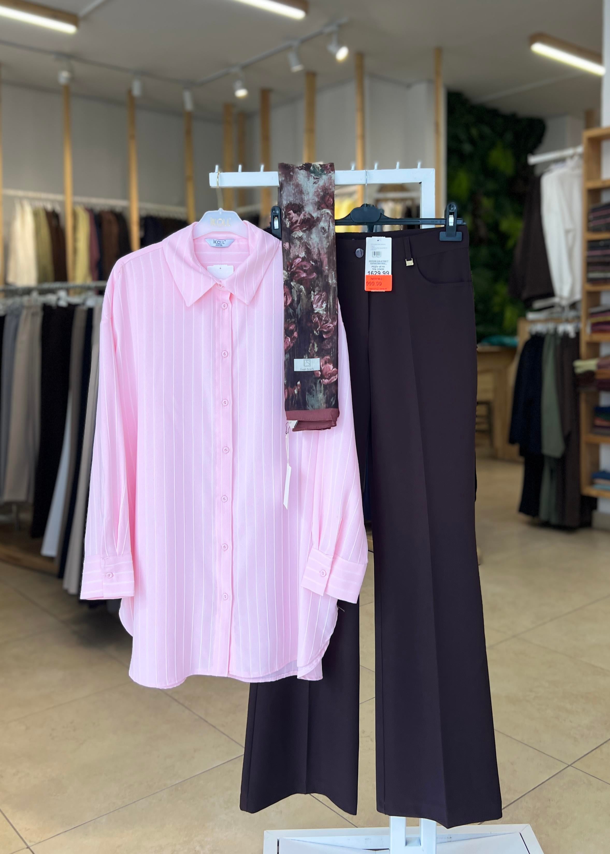  ÇİZGİLİ BASİC  GÖMLEK 