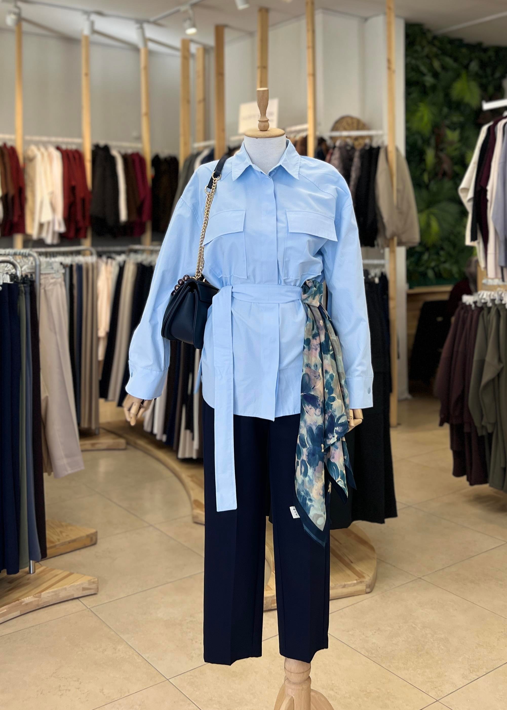 CEPLİ POPLİN GÖMLEK