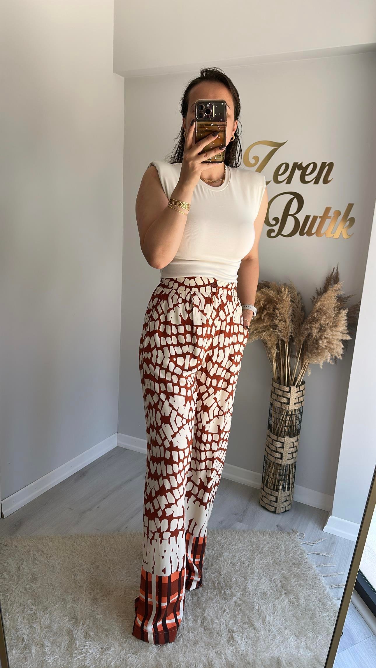 BELİ LASTİKLİ VİSKON PANTOLON