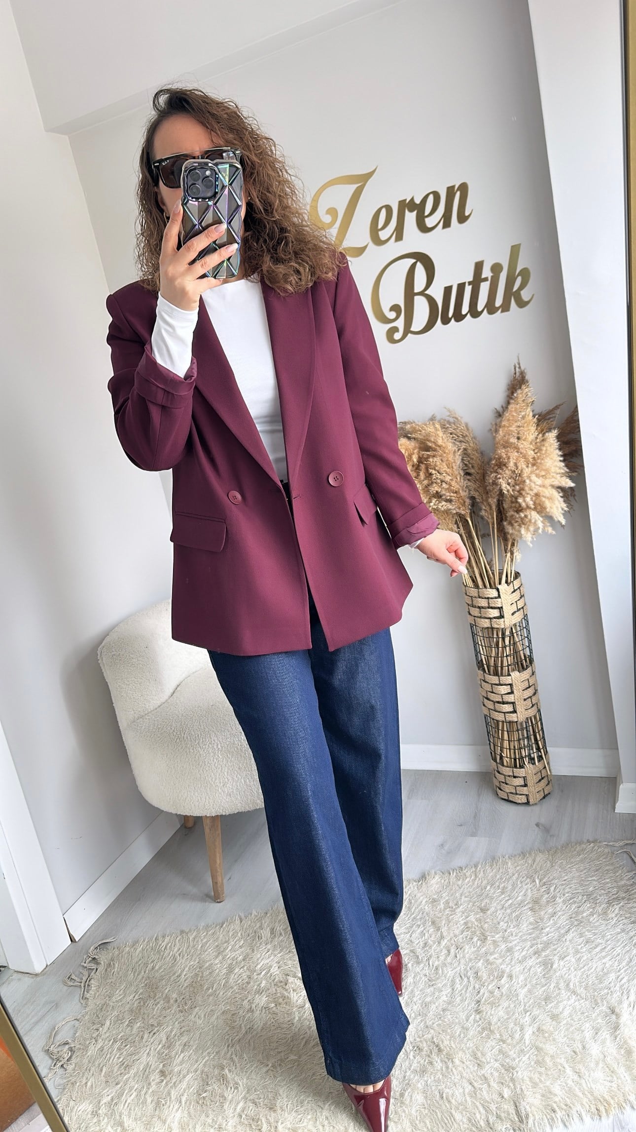 BORDO BLAZER CEKET