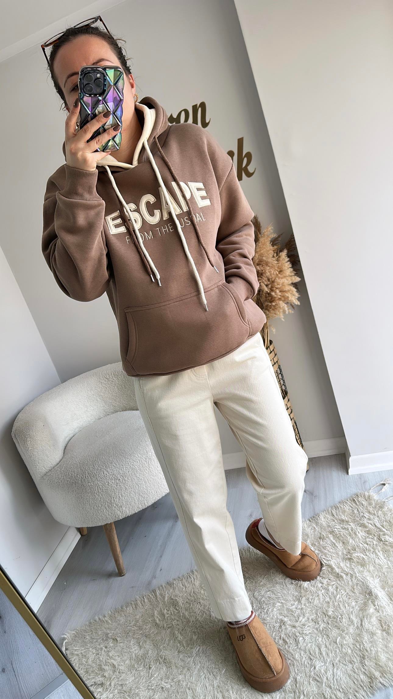 ÇİFT KAPÜŞONLU ŞARDONLU SWEAT