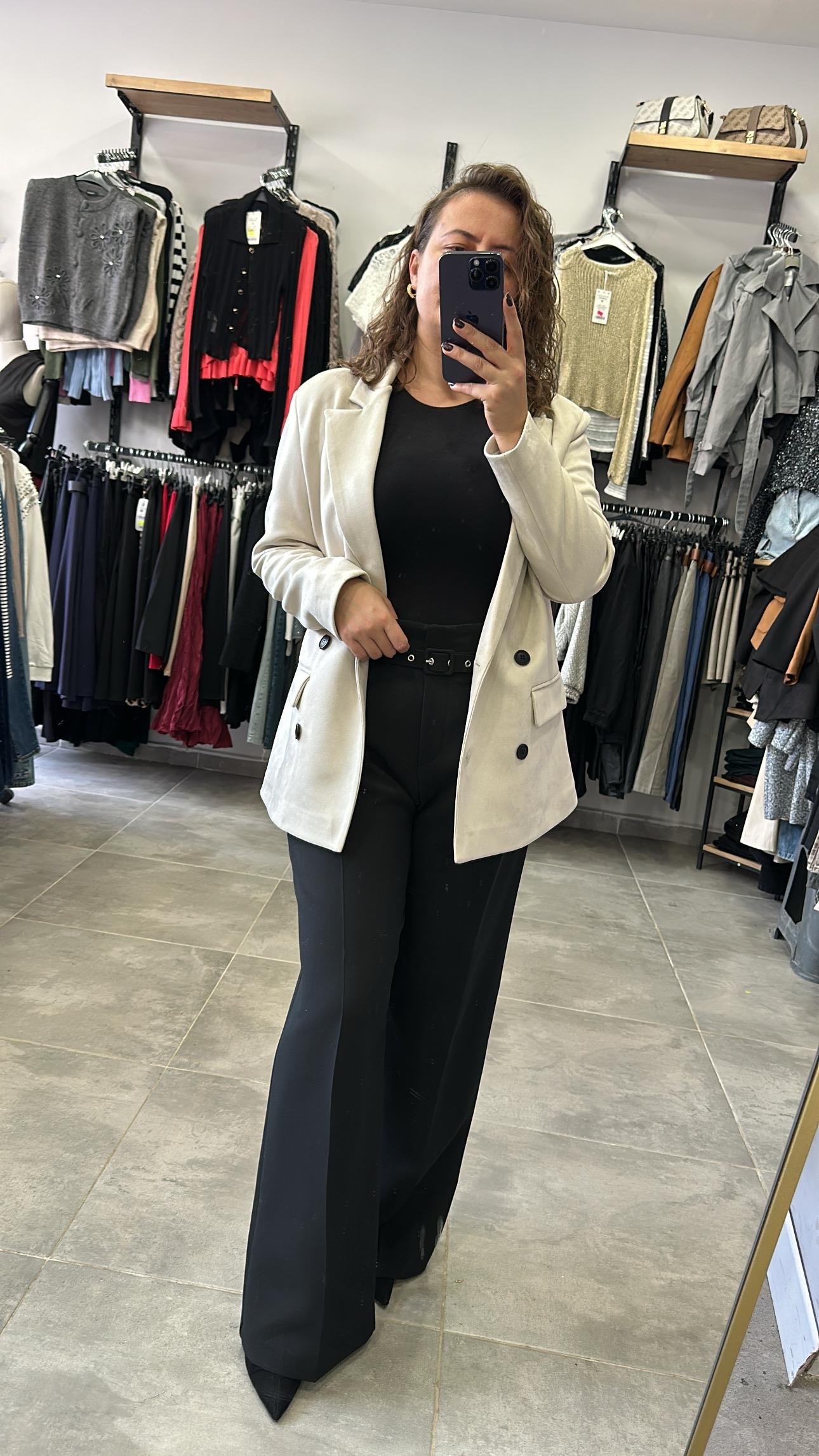KEMERLİ BOL PAÇA PANTOLON