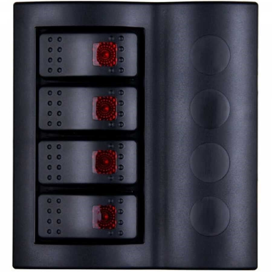 BFY Otomatik Sigortalı Işıklı Switch Panel, 4 Anahtarlı