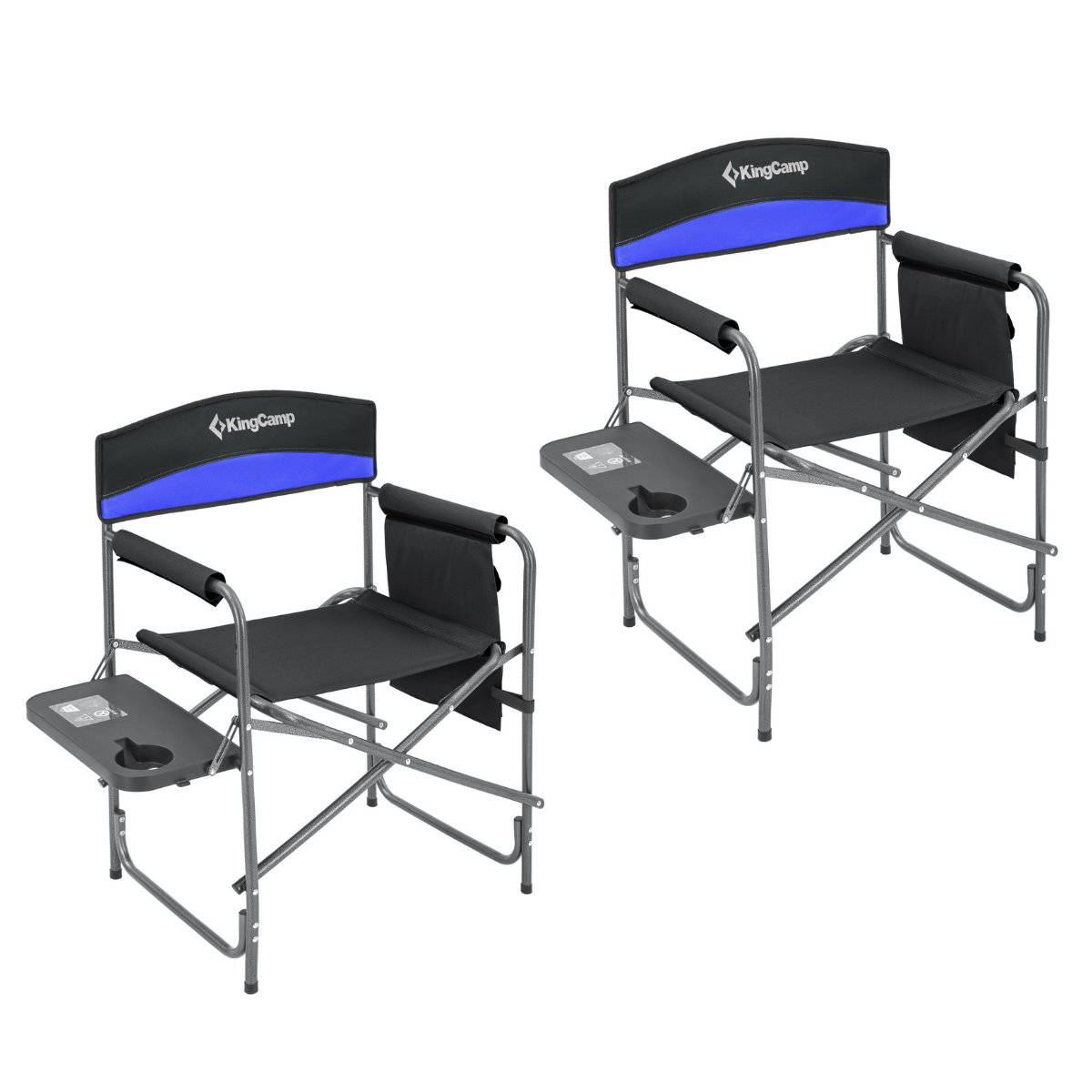 KingCamp Ash Comfort İkili Set Katlanır Kamp Sandalyesi Blue