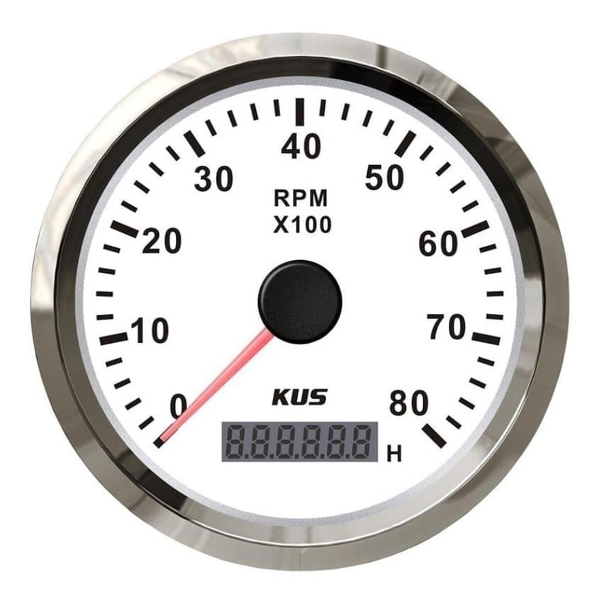 Kus Devir Göstergesi ve Motor Saati 8000rpm, Beyaz