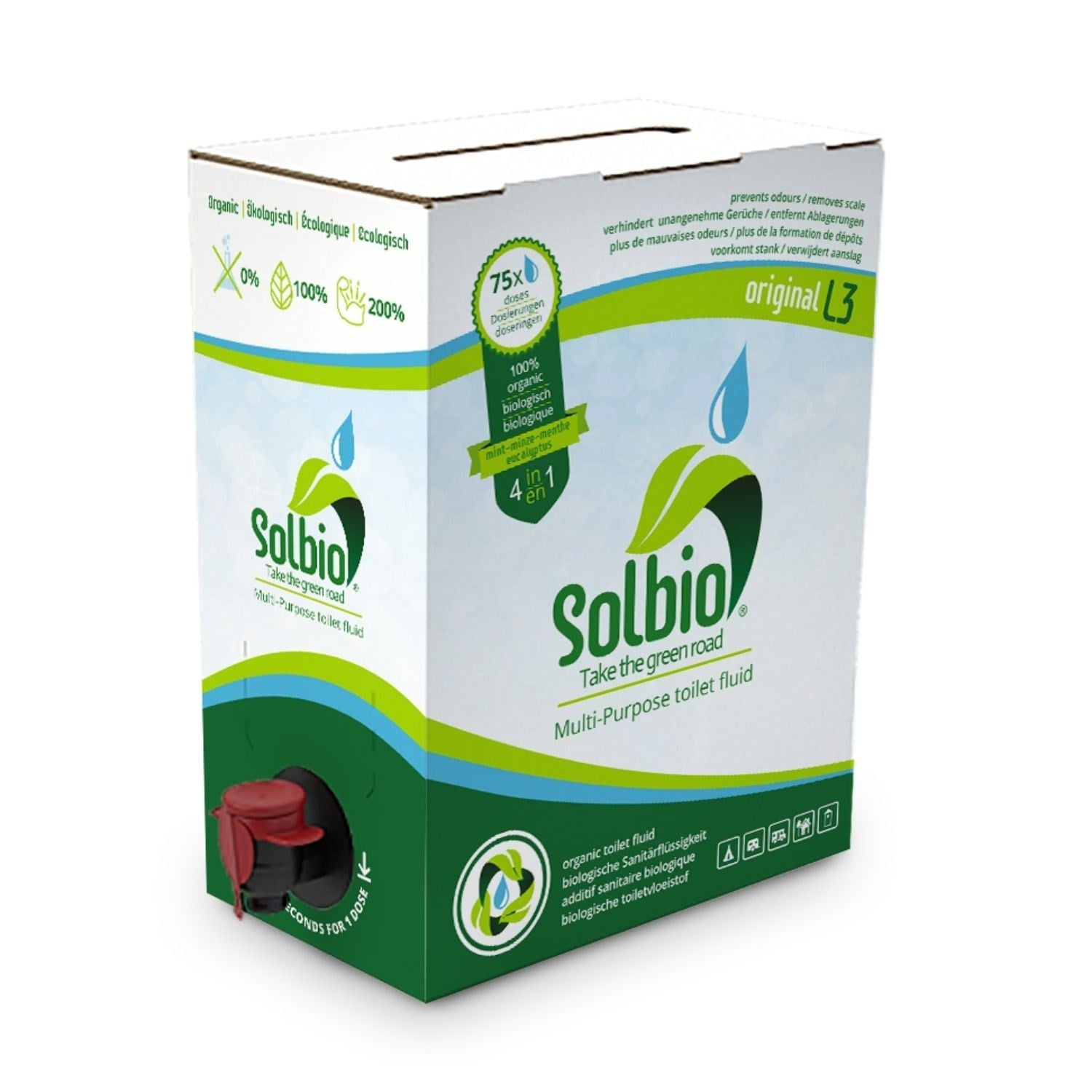 Solbio Original XXL 3L Doğal 4'ü 1 Arada Karavan ve Tekne WC Kimyasalı