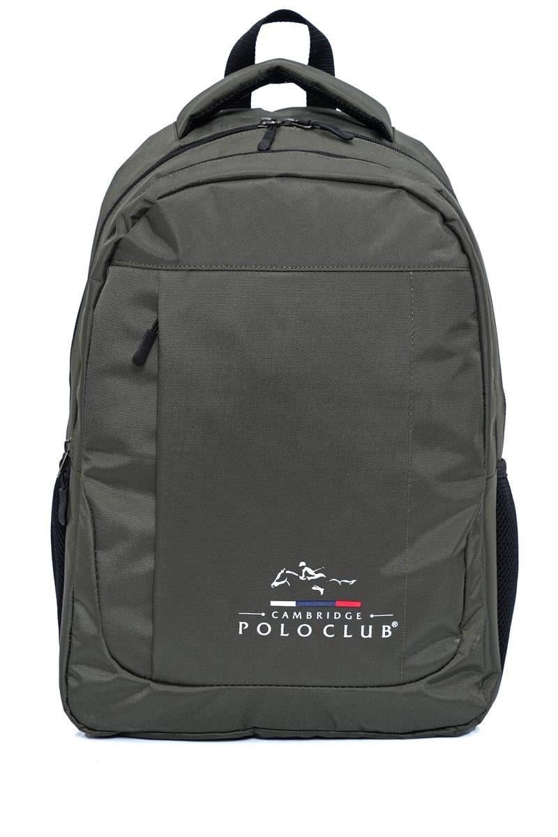 Cambridge Polo Club Unisex Çok Gözlü Günlük Sırt Çantası - Okul Çantası Haki