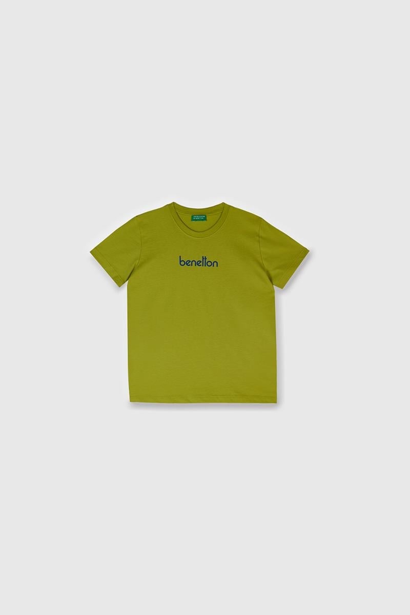 Erkek Çocuk BNT-B21821 Benetton Tshirt YAĞ YEŞİLİ