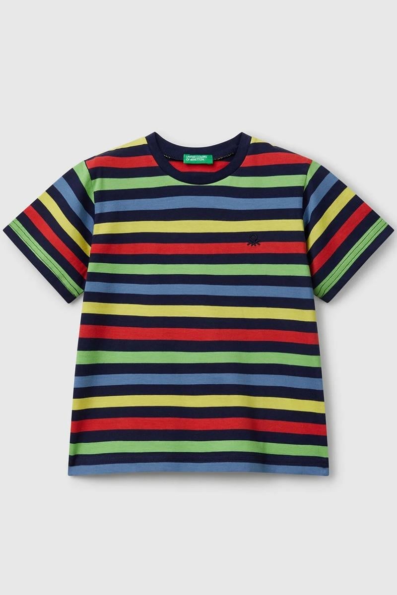 Erkek Çocuk BNT-BB ÇİZGİLİ TSHIRT LACİVERT