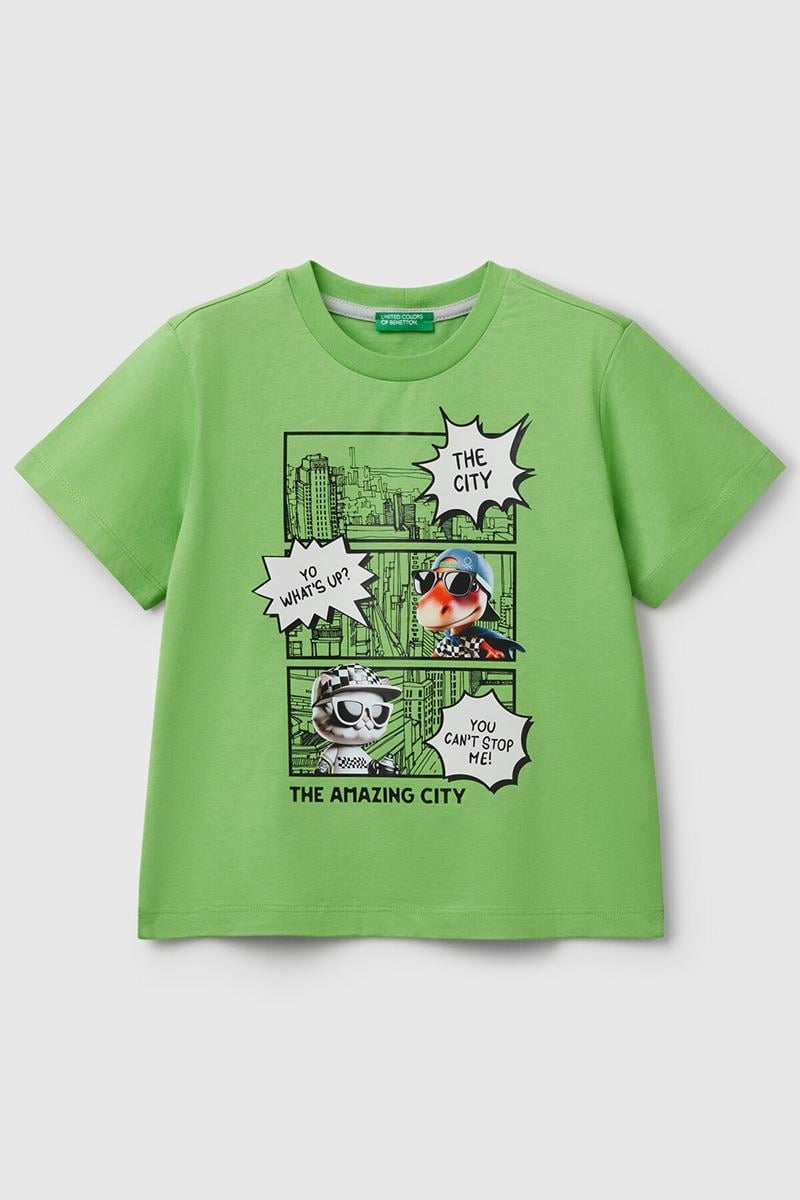 Erkek Çocuk BNT-BB TOKYO TSHIRT AÇIK YEŞİL
