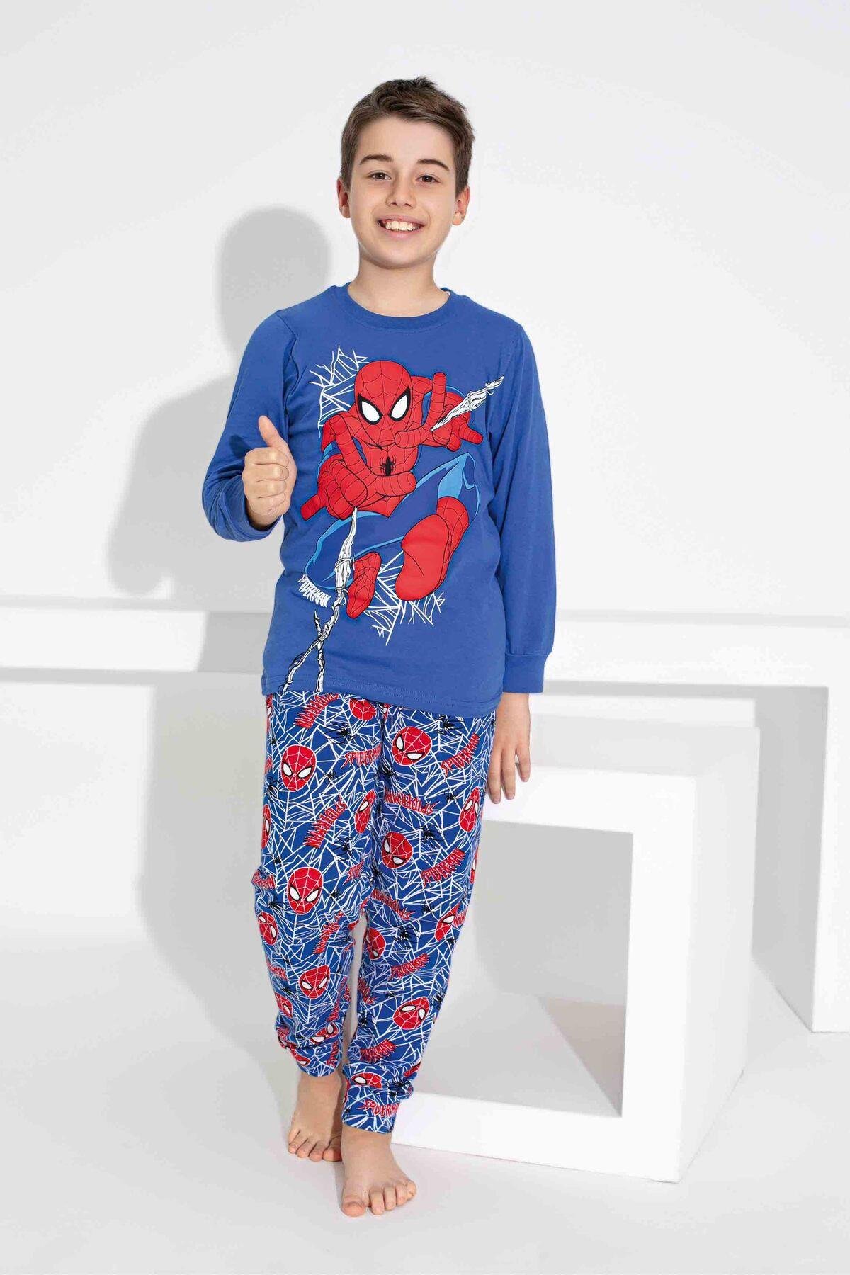 Erkek Çocuk Desenli Uzun Kollu Pijama Takımı