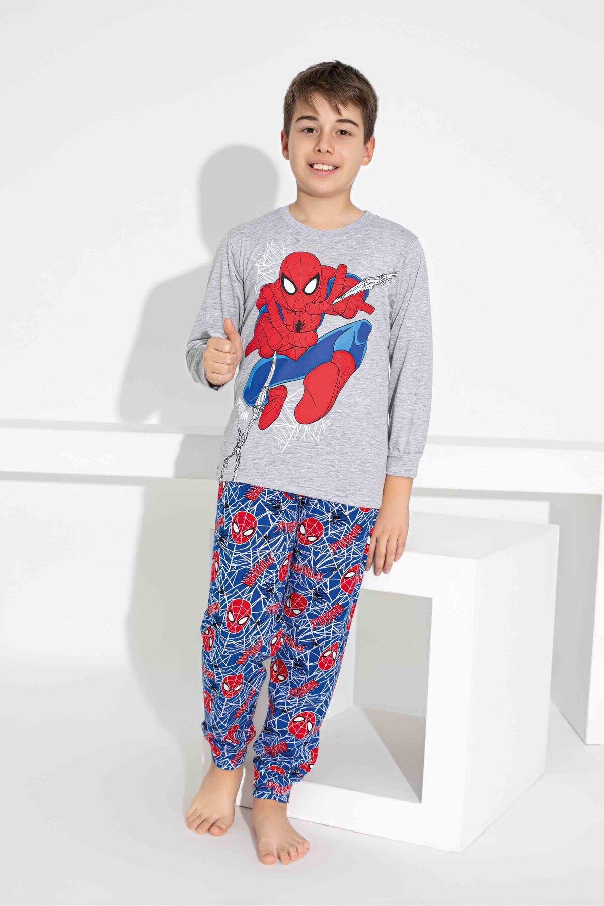 Erkek Çocuk Desenli Uzun Kollu Pijama Takımı