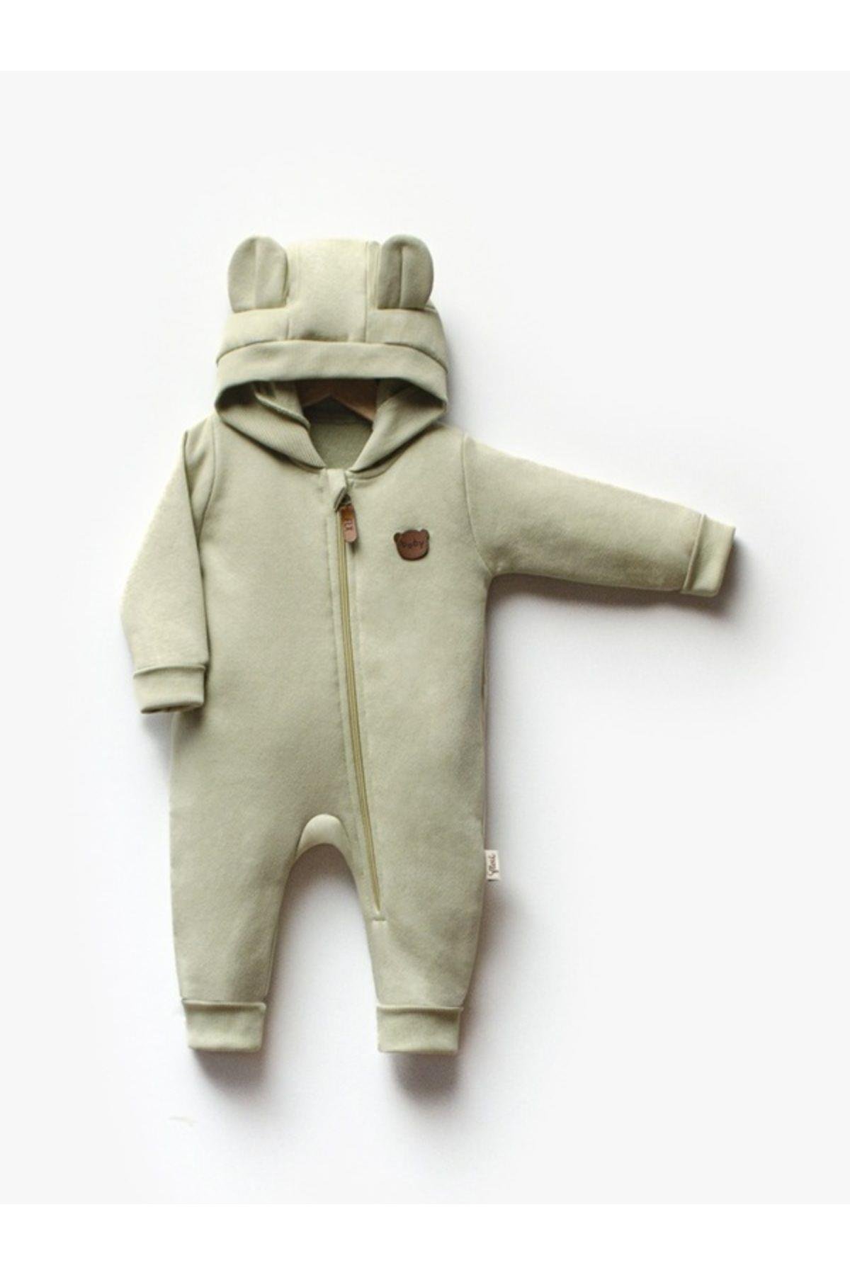 Kıpırık Baby Kışlık Bebek Tulum Kapüşonlu