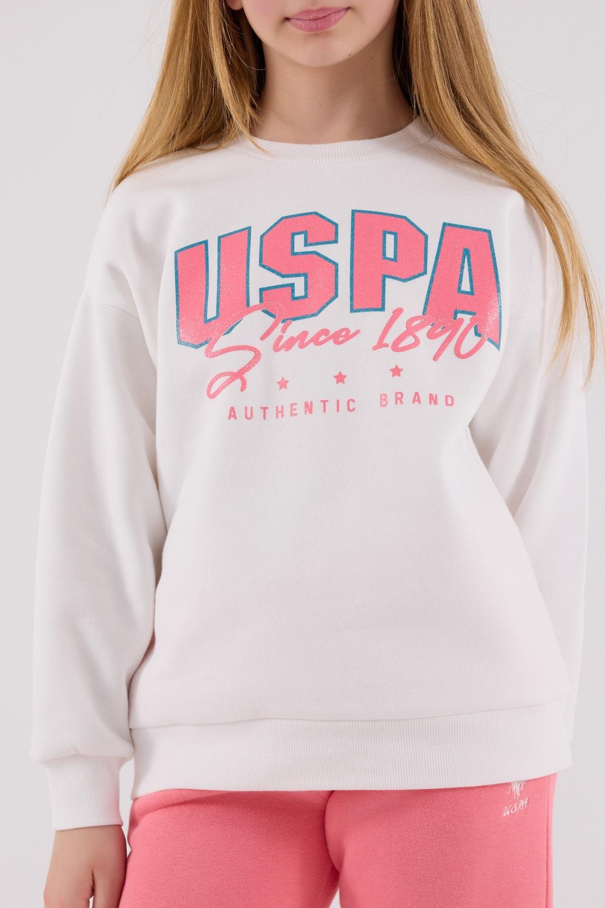 U.S. Polo Assn. Kız Çocuk Eşofman Takımı Beyaz