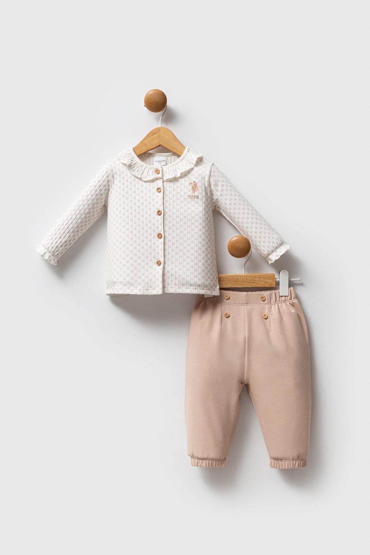U.S. Polo Assn. Kız Bebek 2'li Takım Beyaz