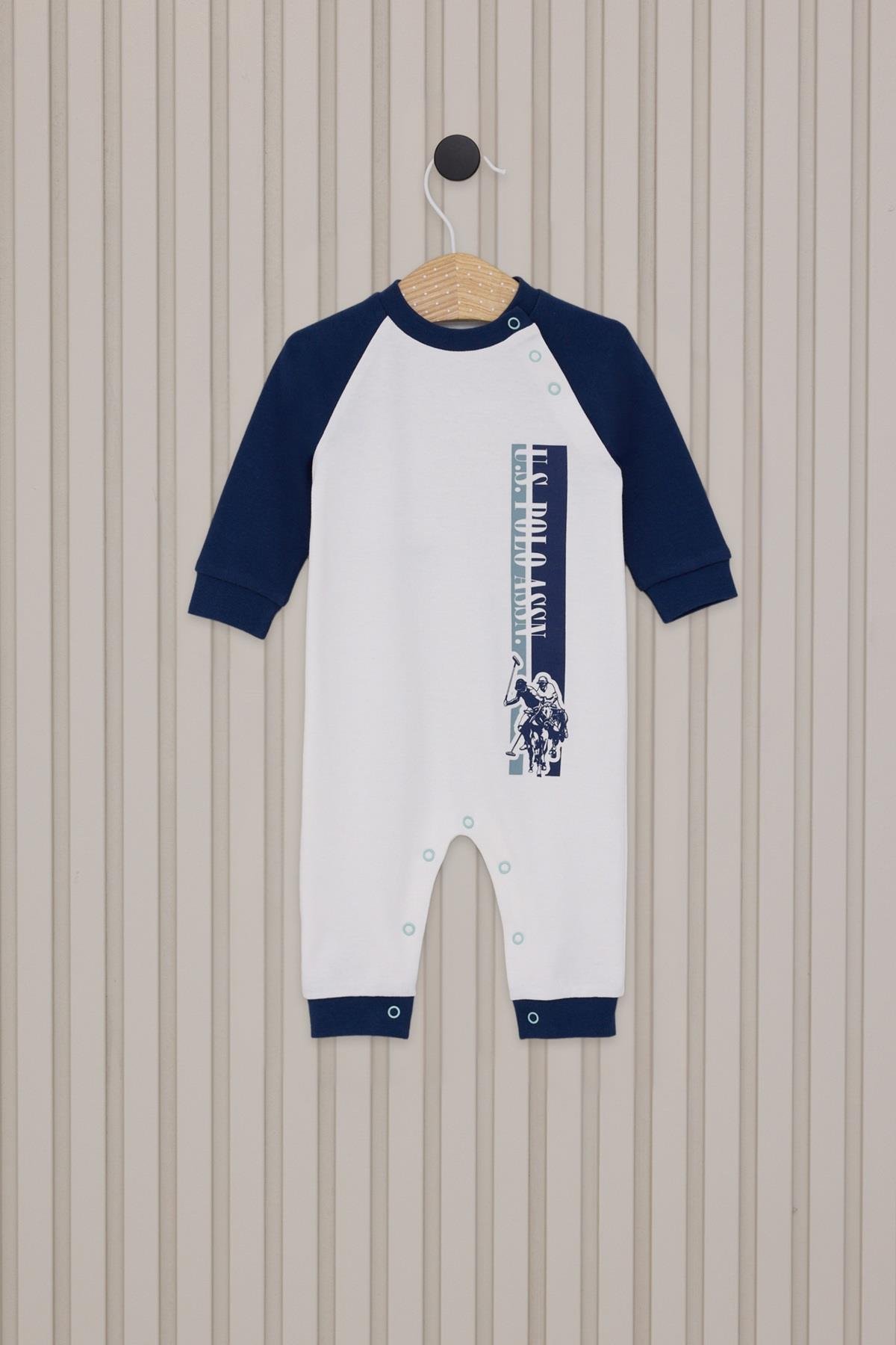 U.S. Polo Assn. Erkek Bebek Patiksiz Tulum Krem