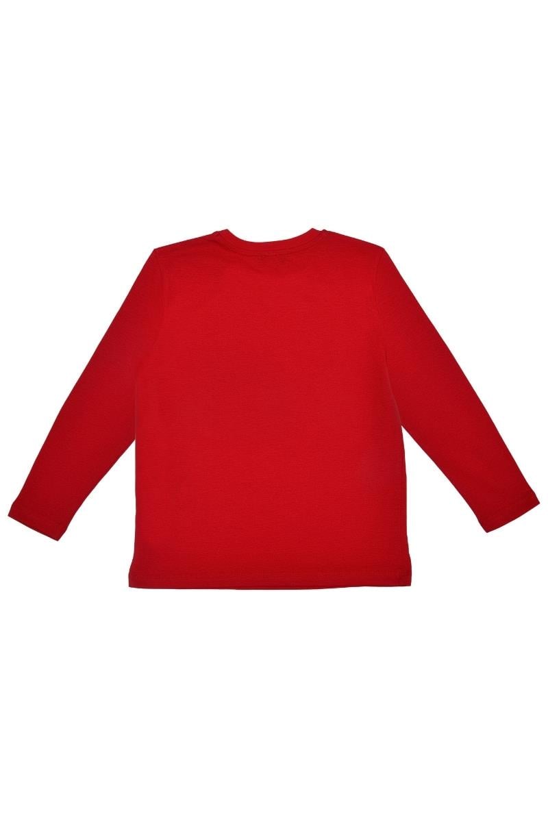 United Colors of Benetton BNT-B21643 Erkek Çocuk  Uzun Kollu Tshirt Kırmızı