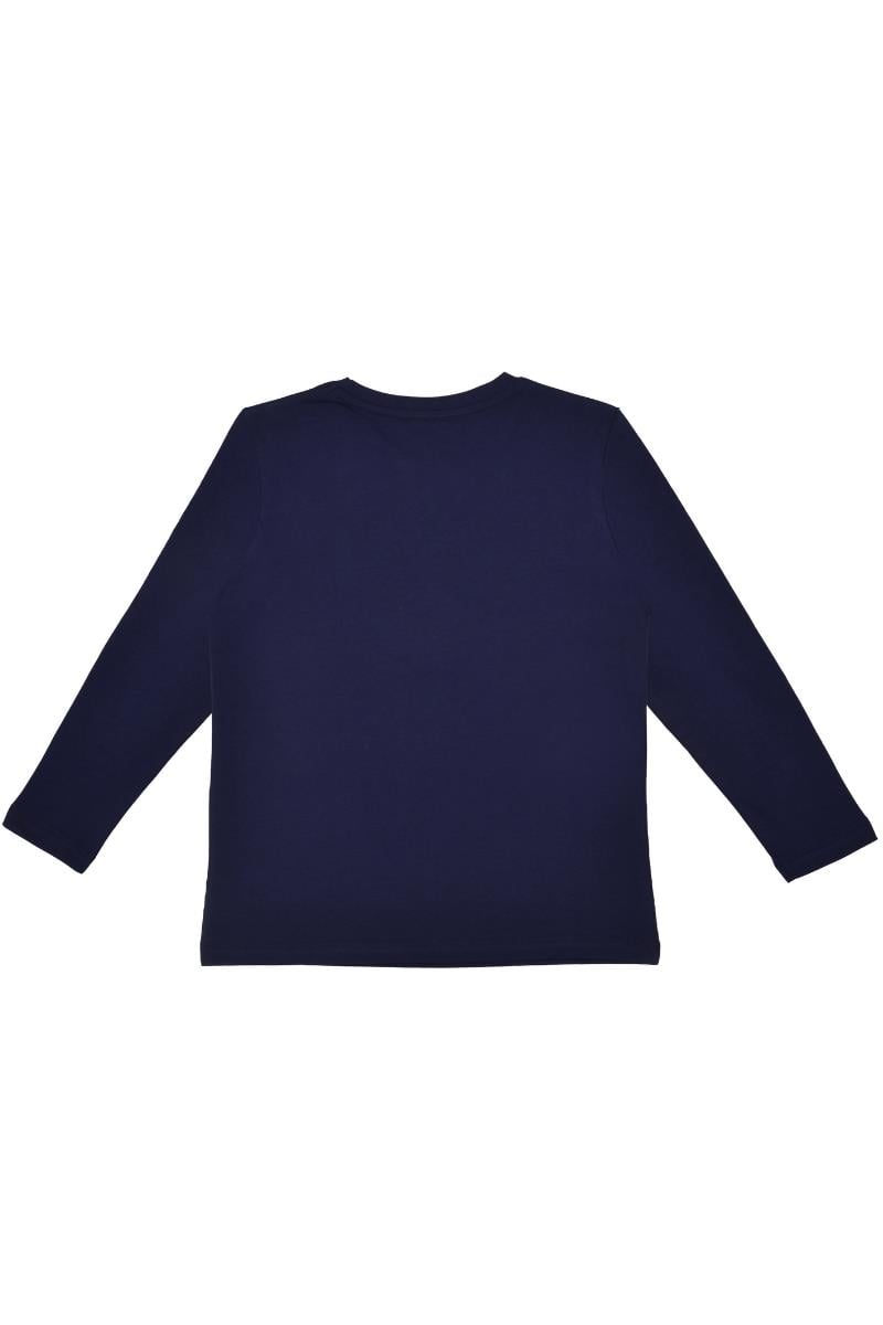 United Colors of Benetton BNT-B21643 Erkek Çocuk  Uzun Kollu  Tshirt Lacivert