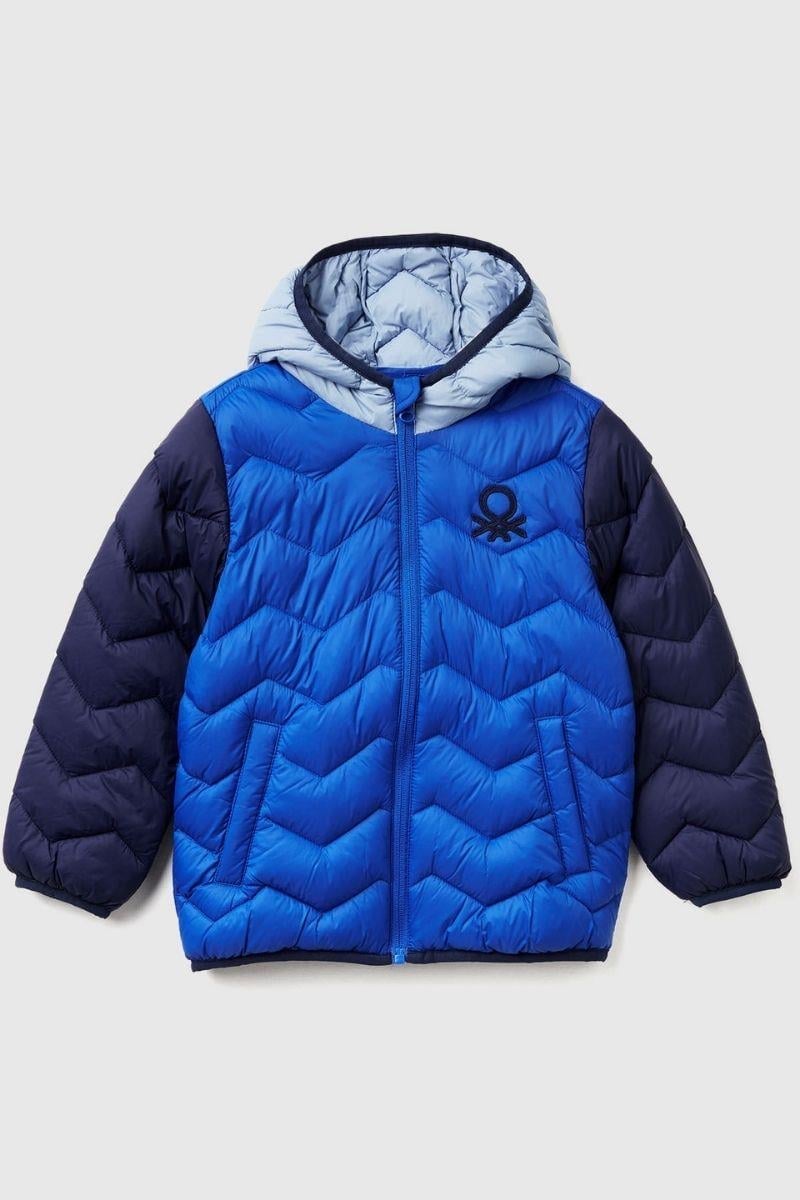 United Colors of Benetton Erkek Bebek 2TWDGN02V-25K Mevsimlik Mont Mavi