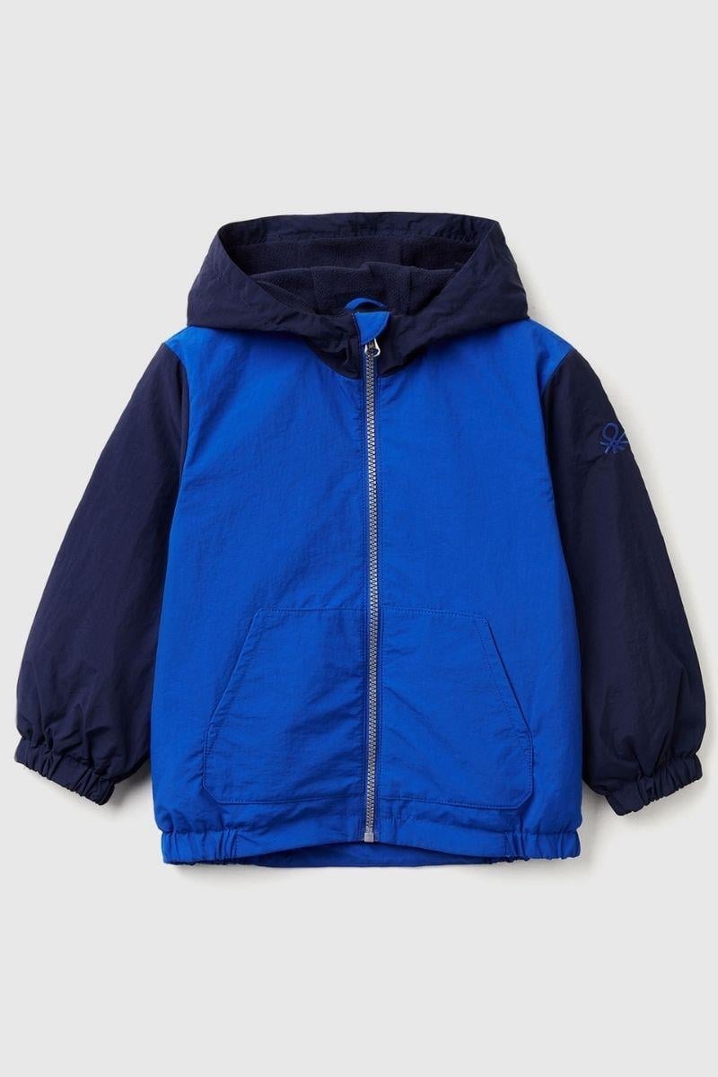United Colors of Benetton Erkek Bebek 2IGGGN03X-25K Yağmurluk Mavi