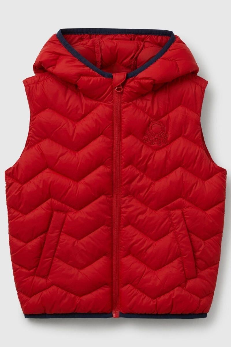 United Colors of Benetton Erkek Bebek 2TWDGJ00G-25K Yelek Kırmızı