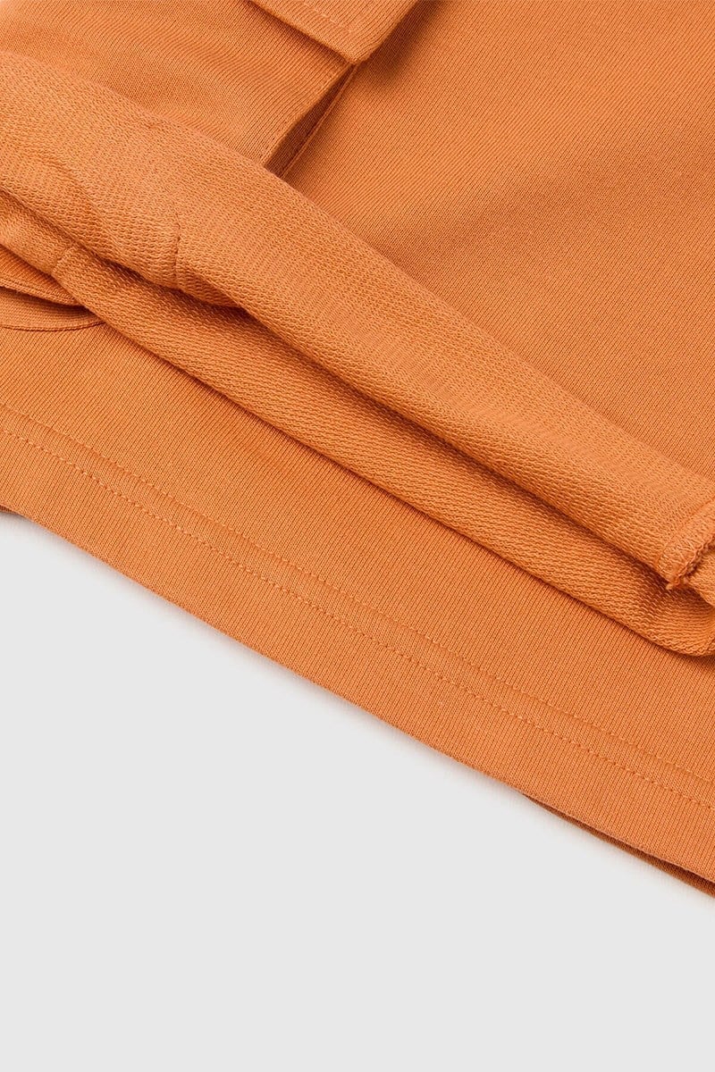 United Colors of Benetton Erkek Çocuk Beli İp Detaylı Ön Cepli Bermuda Şort Turuncu 6-14 Yaş