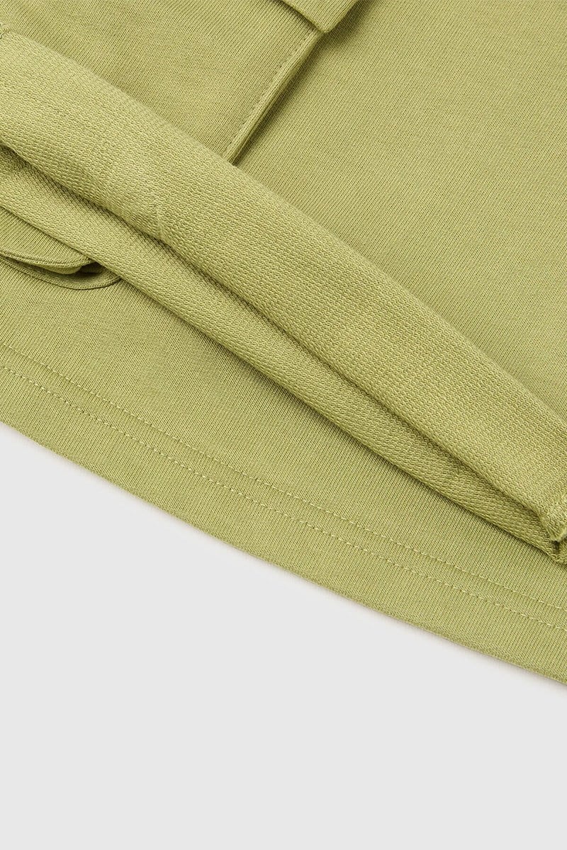 United Colors of Benetton Erkek Çocuk Beli İp Detaylı Ön Cepli Bermuda Şort Haki 6-14 Yaş