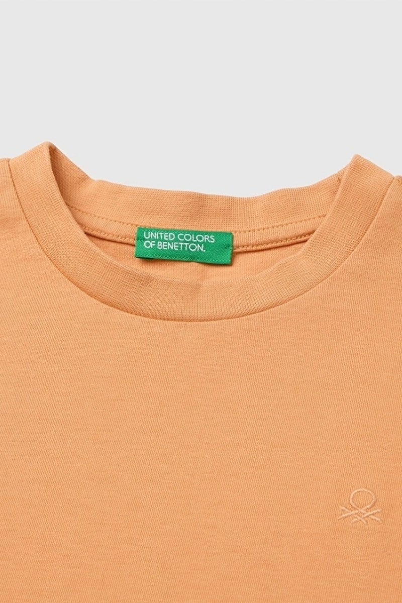 United Colors of Benetton Erkek Çocuk Kırmızı Mix Arkası Baskı Detaylı Bisiklet Yaka T-Shirt 6-14 Yaş 
