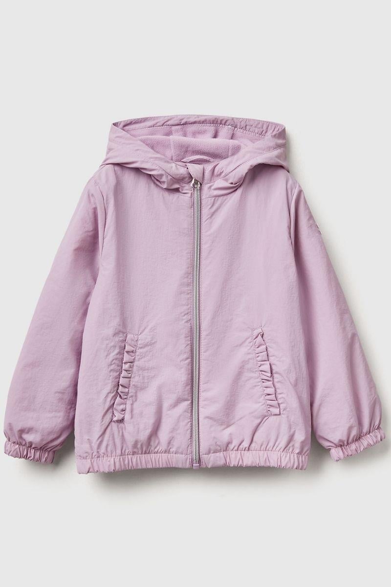 United Colors of Benetton Kız Bebek 2IGGGN03U-25KB Yağmurluk Lila