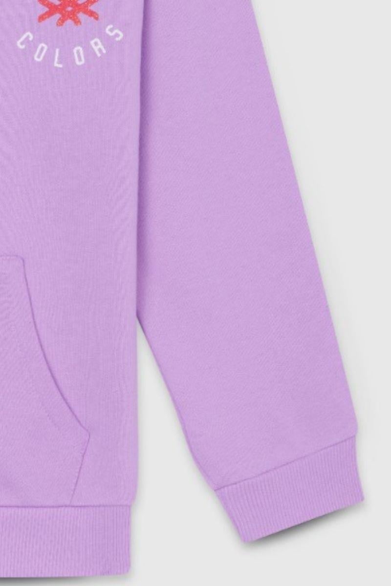 United Colors of Benetton Kız Çocuk BNT-G23334 Sweatshirt Lila