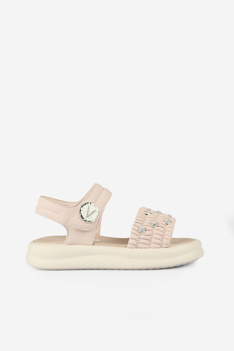 Vicco Sandra Taşlı Kız Çocuk Bebek  Sandalet  31-35 Numara Pudra