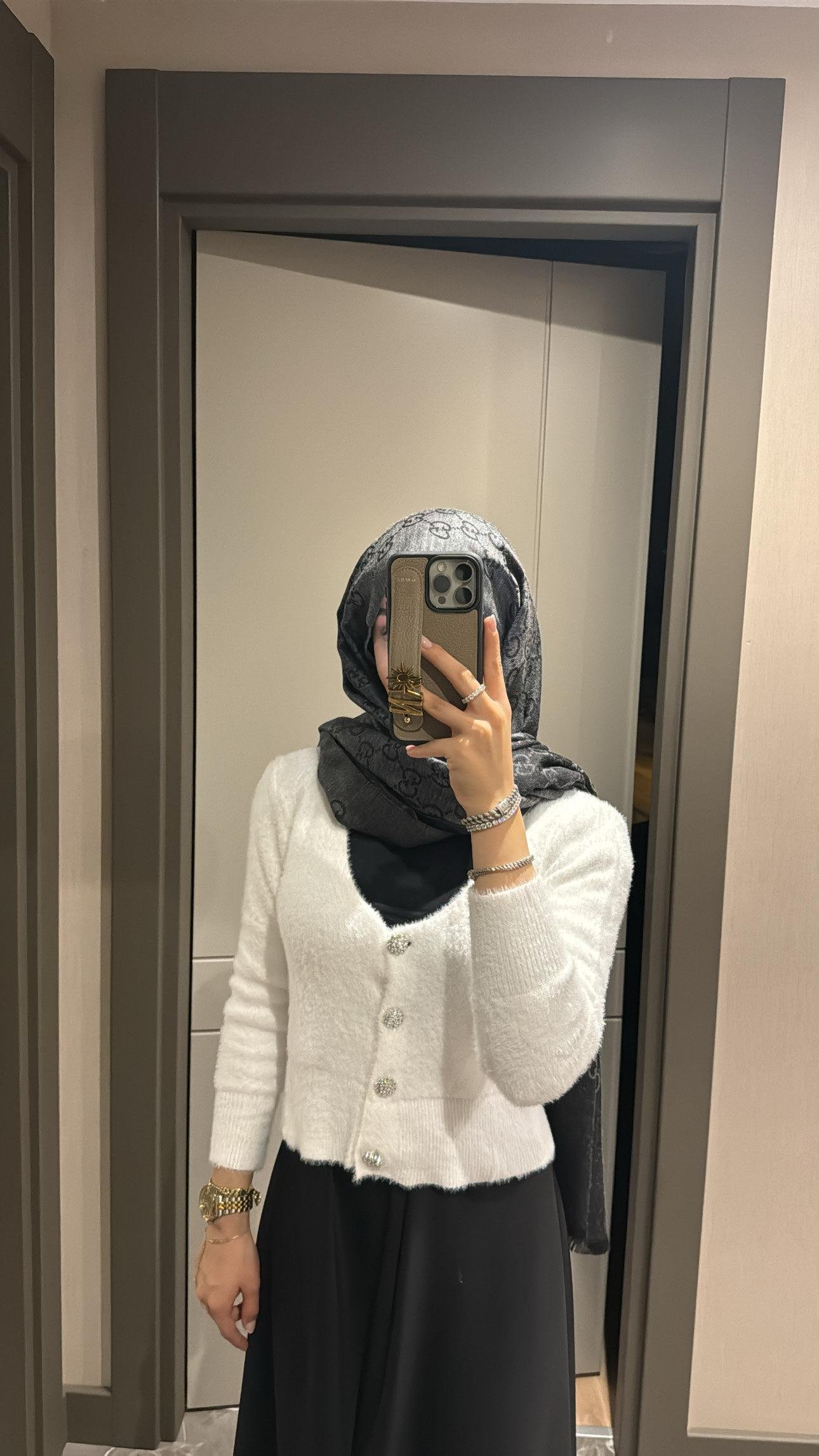 Angora Hırka Kürk Beyaz
