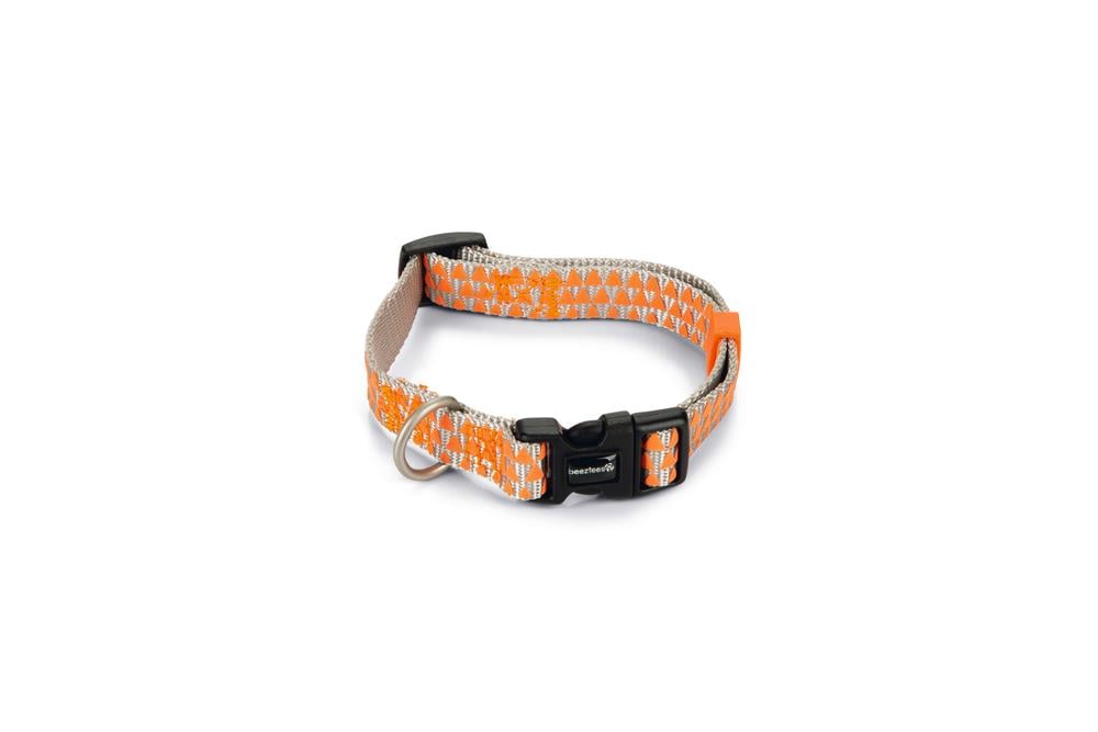 Beeztees Köpek Boyun Tasması, Açık Gri Turuncu, 26-40cm